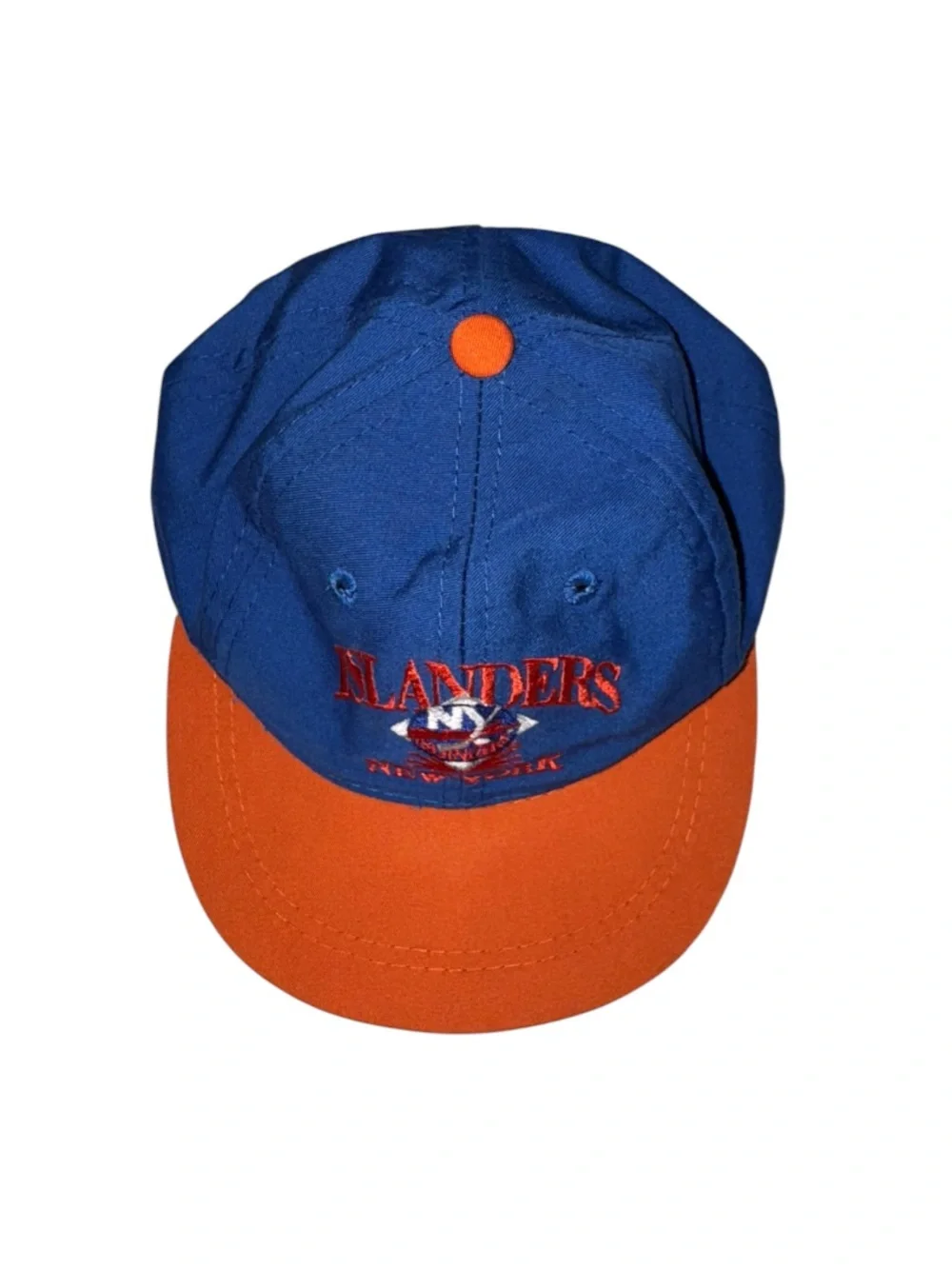 Vintage NHL New York Islanders Blue and Orange Snapback Hat Toddler